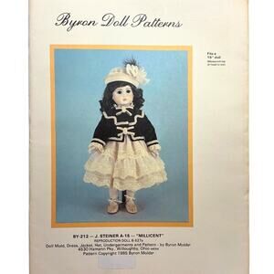 Byron Doll Clothes Vintage Sewing Pattern - Millicent Fits 15" Doll
